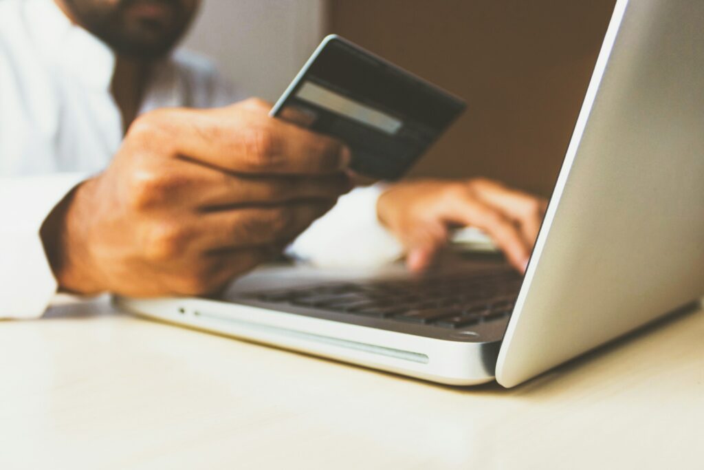 Person shopping online