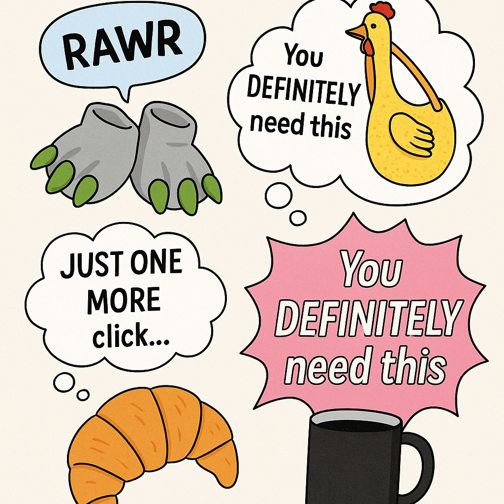 Quirky Must-Haves in Thought Bubbles