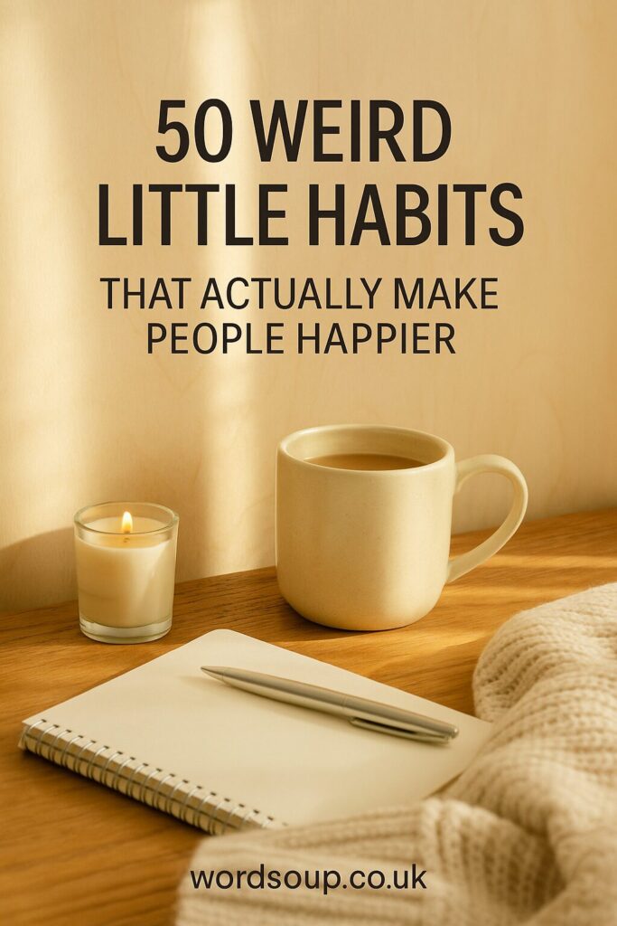 Uncommon Habit Examples 50 Weird Little Habits That Actually Make People Happier - Word Soup